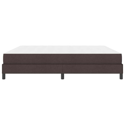 Box Spring Seng Med Madras Mørkebrun 200 X 200 Cm Stof - Billede 7