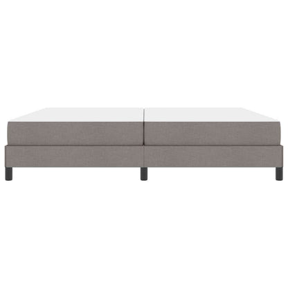 Box Spring Seng Med Madras Gråbrun 200 X 200 Cm Stof - Billede 6