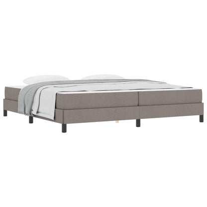 Box Spring Seng Med Madras Gråbrun 200 X 200 Cm Stof - Billede 3