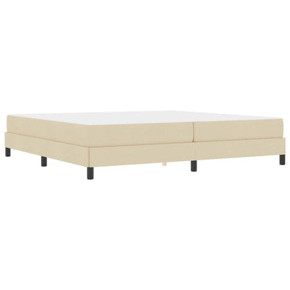 Box Spring Seng Med Madras Creme 200 X 200 Cm Stof - Billede 2