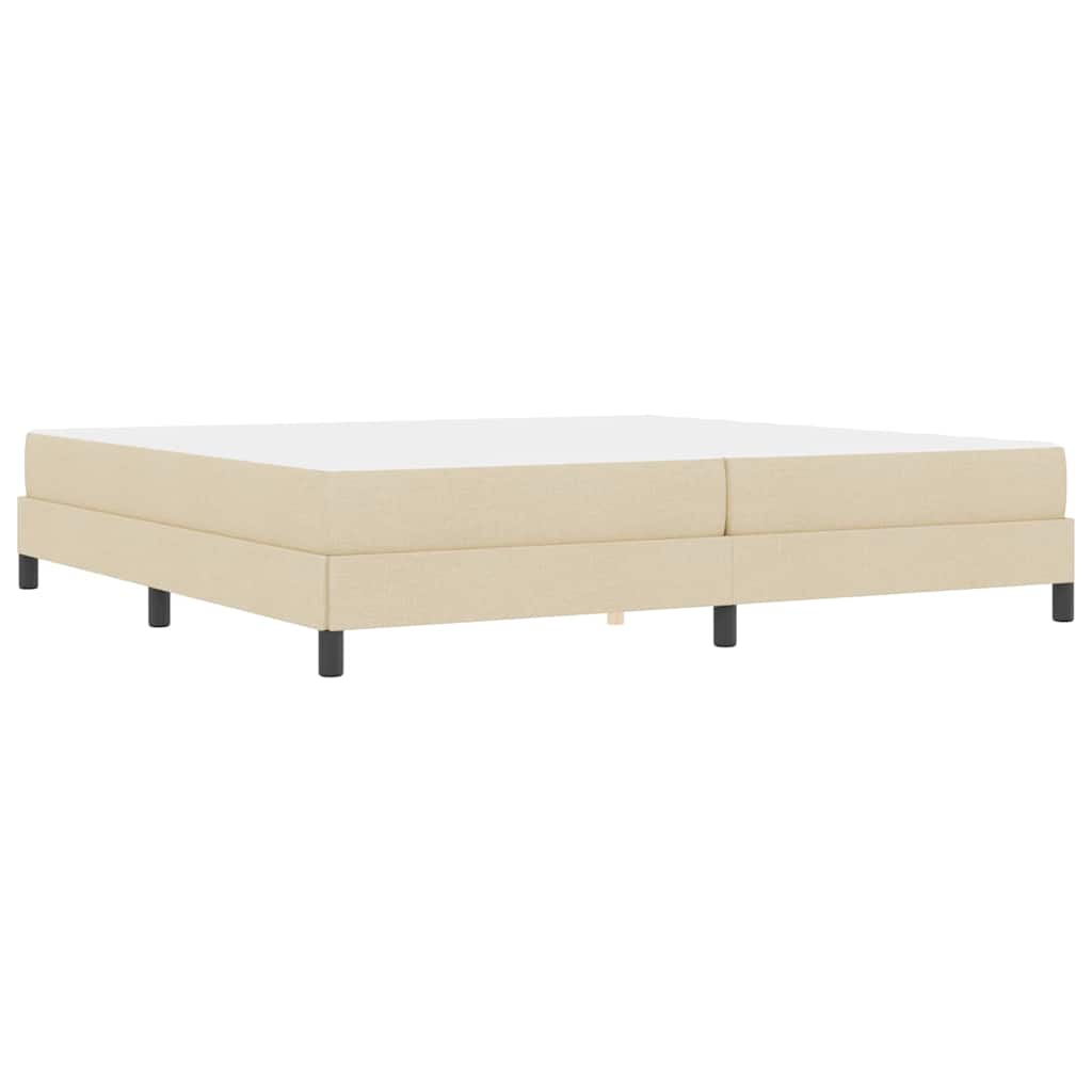 Box Spring Seng Med Madras Creme 200 X 200 Cm Stof - Billede 9