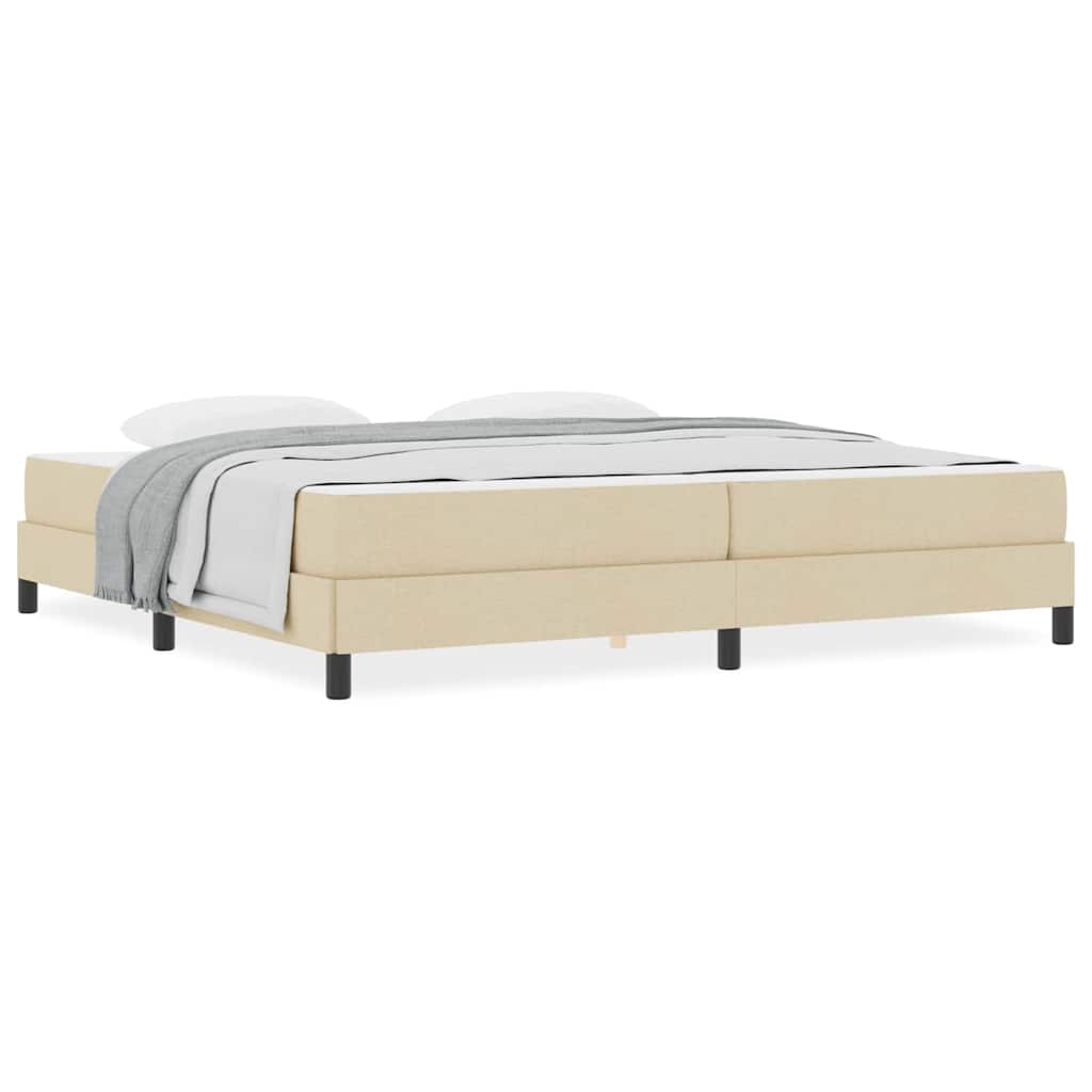 Box Spring Seng Med Madras Creme 200 X 200 Cm Stof - Billede 4