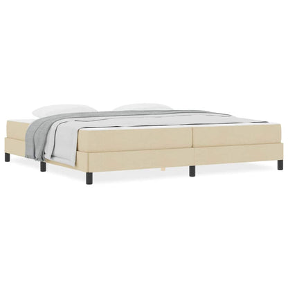 Box Spring Seng Med Madras Creme 200 X 200 Cm Stof - Billede 4