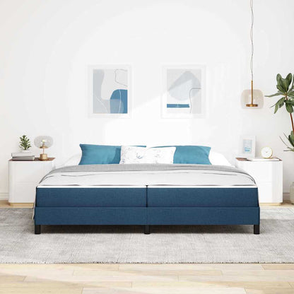 Box Spring Seng Med Madras Blå 200 X 200 Cm Stof - Billede 4