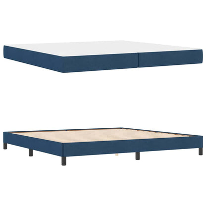 Box Spring Seng Med Madras Blå 200 X 200 Cm Stof - Billede 5