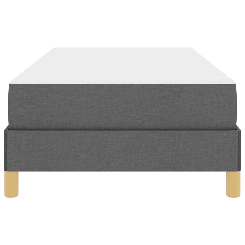 Box Spring Seng Mørkegrå, Brun 80 X 200 Cm Stof, Ingeniørtræ - Billede 7