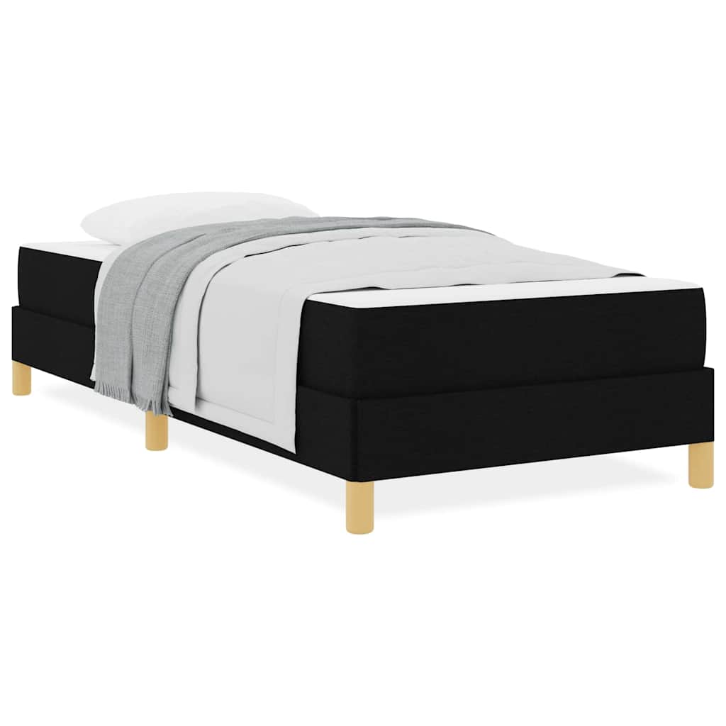 Box Spring Seng Sort, Brun 80 X 200 Cm Stof, Ingeniørtræ - Billede 4