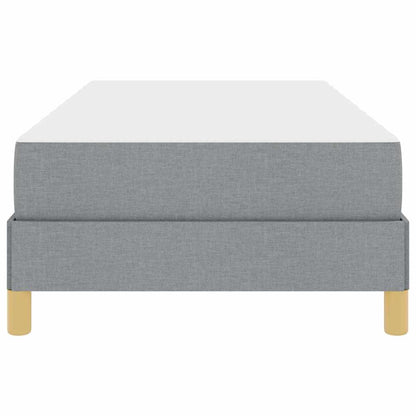Box Spring Seng Lysegrå Og Brun 90 X 190 Cm - Billede 5