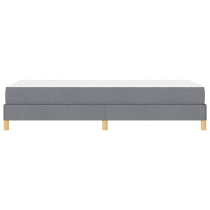Box Spring Seng Lysegrå Og Brun 90 X 190 Cm - Billede 6