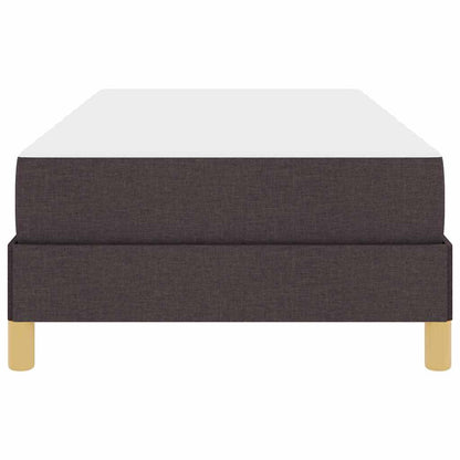 Box Spring Seng Brun 90 X 190 Cm Stof Og Konstrueret Træ - Billede 6