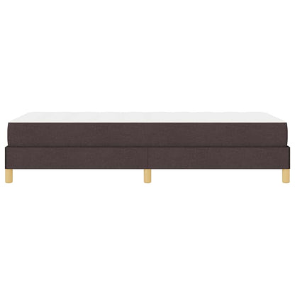 Box Spring Seng Brun 90 X 190 Cm Stof Og Konstrueret Træ - Billede 7