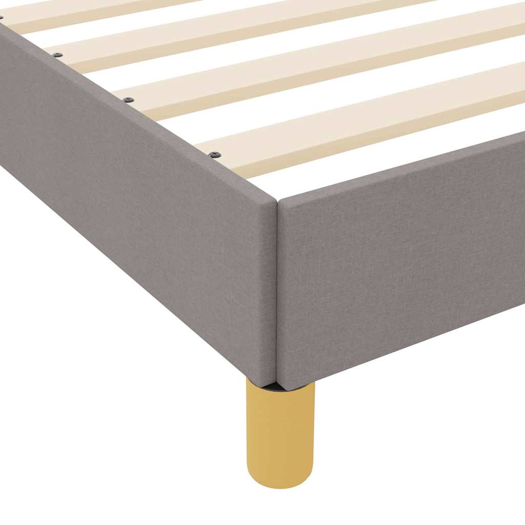 Box Spring Seng Taupe, Brun 90 X 200 Cm Stof, Ingeniørtræ - Billede 10