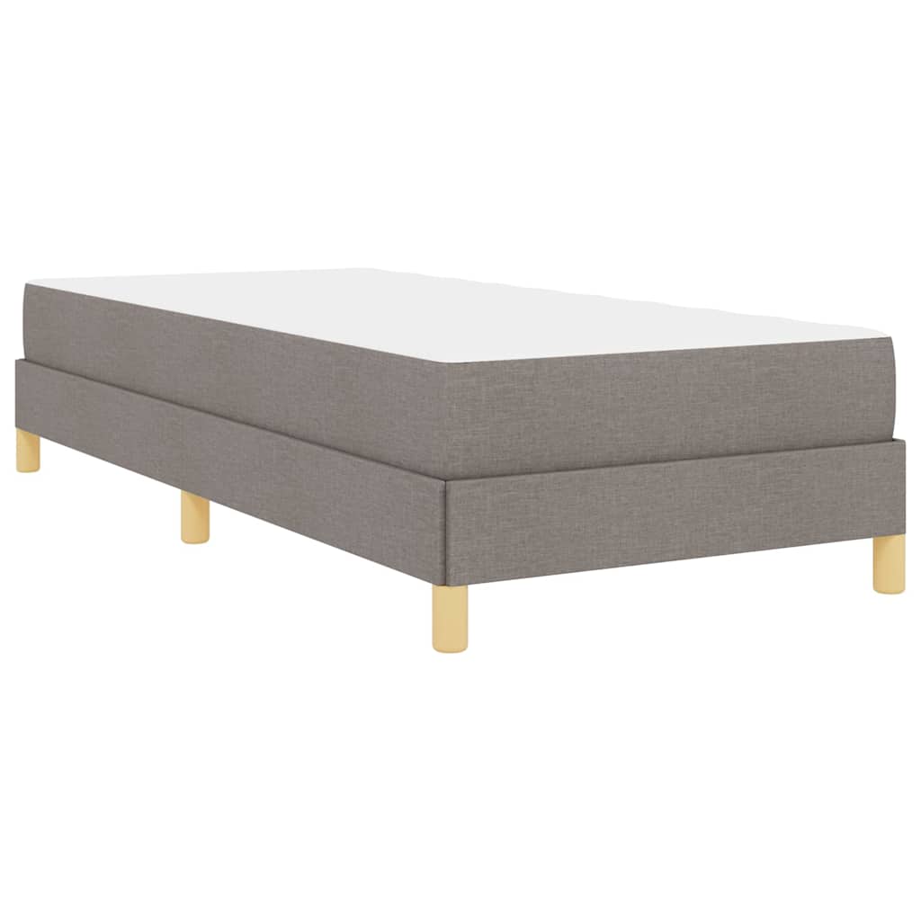 Box Spring Seng Taupe, Brun 90 X 200 Cm Stof, Ingeniørtræ - Billede 9