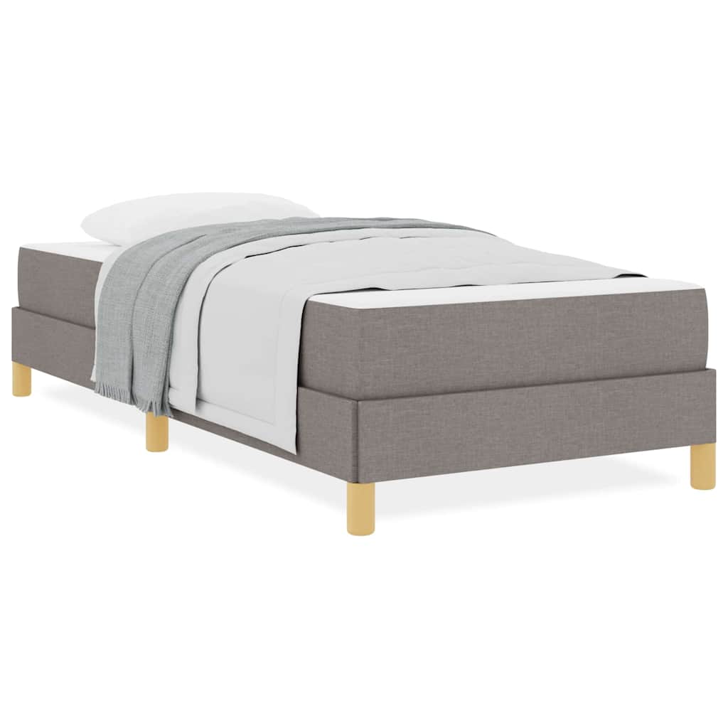 Box Spring Seng Taupe, Brun 90 X 200 Cm Stof, Ingeniørtræ - Billede 4