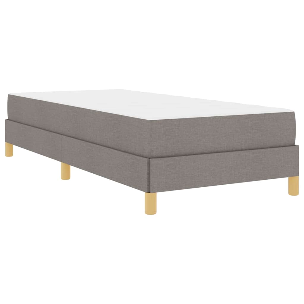 Box Spring Seng Taupe, Brun 100 X 200 Cm Stof, Ingeniørtræ - Billede 2