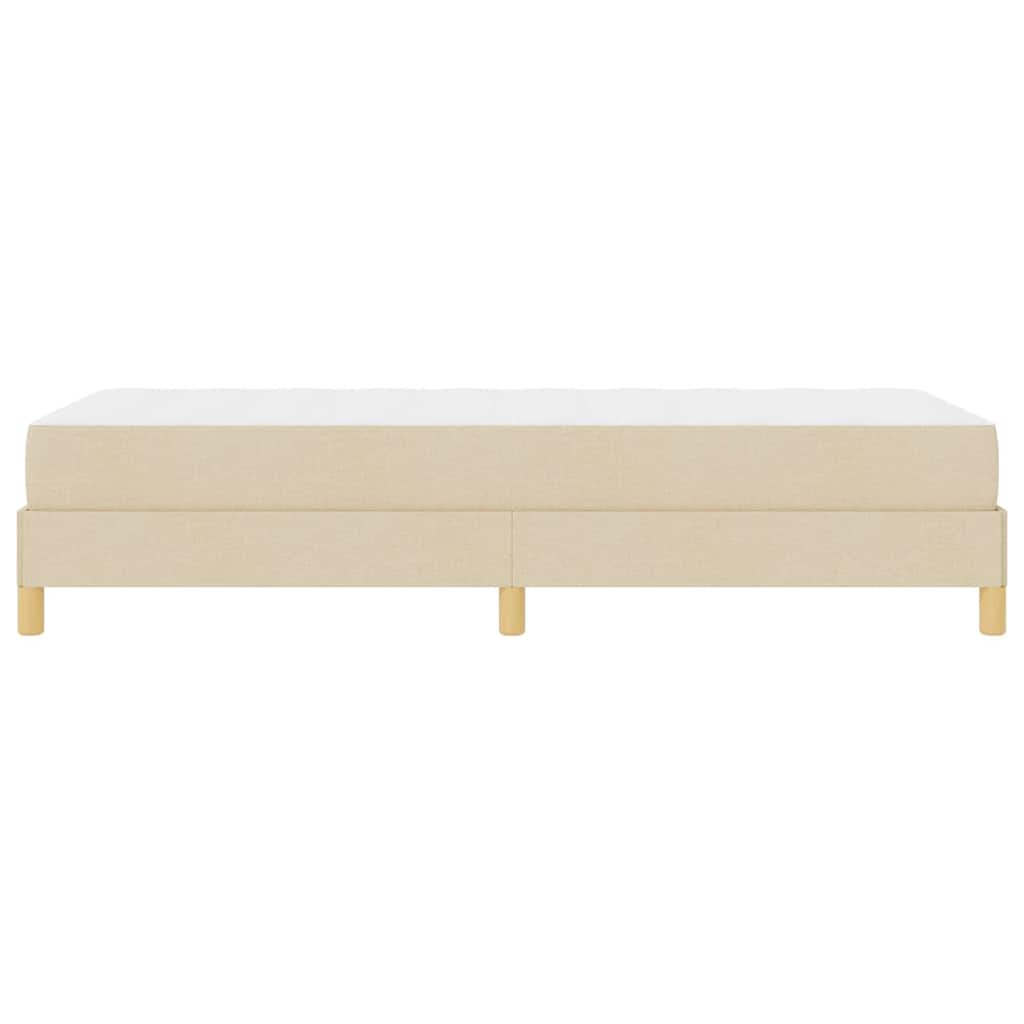 Box Spring Seng Krém, Brun 100 X 200 Cm Stof, Ingeniørtræ - Billede 8