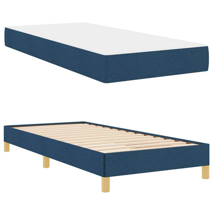 Box Spring Seng Blå Og Hvid 100 X 200 Cm Skum - Billede 5