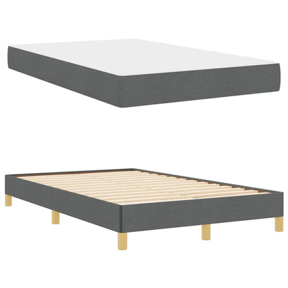 Box Spring Seng Mørkegrå Og Brun 120 X 190 Cm - Billede 5