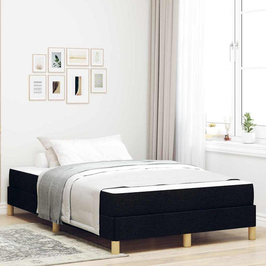 Box Spring Seng Sort Og Brunt 120 X 190 Cm - Hovedbillede
