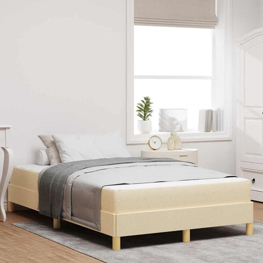 Box Spring Seng Creme Og Brun 120 X 190 Cm - Hovedbillede