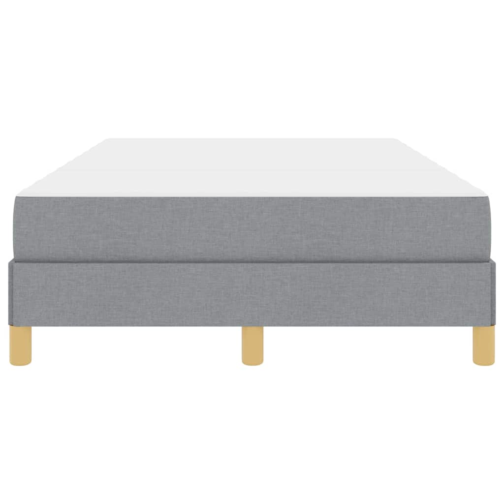 Box Spring Seng Lys Grå, Brun 120 X 200 Cm Stof, Ingeniørtræ - Billede 7