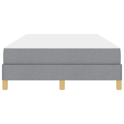 Box Spring Seng Lys Grå, Brun 120 X 200 Cm Stof, Ingeniørtræ - Billede 7