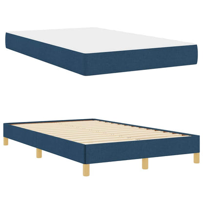 Box Spring Seng Blå Og Brun 120 X 200 Cm - Billede 5