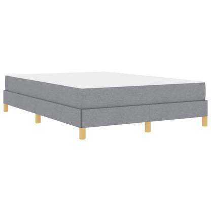 Box Spring Seng Lysegrå Og Brun 140 X 190 Cm - Billede 2