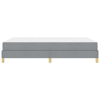 Box Spring Seng Lysegrå Og Brun 140 X 190 Cm - Billede 7