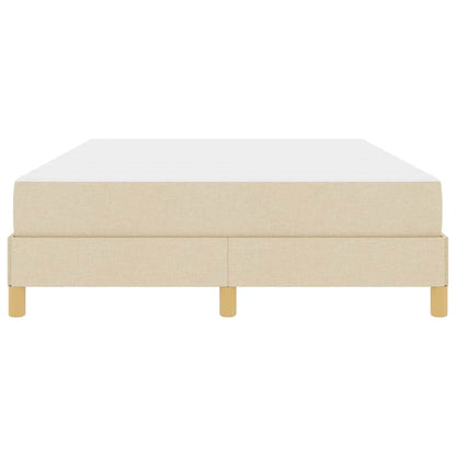 Box Spring Seng Creme Og Brun 140 X 190 Cm - Billede 6