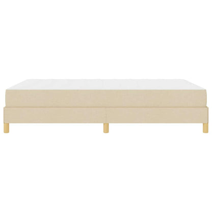 Box Spring Seng Creme Og Brun 140 X 190 Cm - Billede 7
