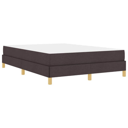 Box Spring Seng Brun 140 X 200 Cm Stof Og Konstrueret Træ - Billede 2