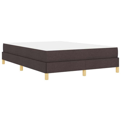 Box Spring Seng Brun 140 X 200 Cm Stof Og Konstrueret Træ - Billede 8