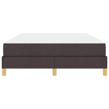 Box Spring Seng Brun 140 X 200 Cm Stof Og Konstrueret Træ - Billede 6