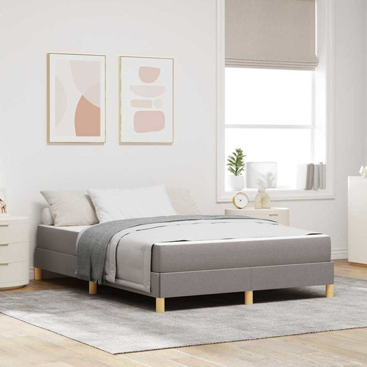 Box Spring Seng Taupe Og Brun 140 X 200 Cm - Hovedbillede