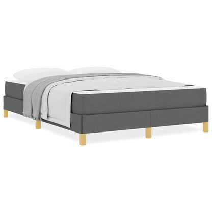Box Spring Seng Mørkegrå, Brun 160 X 200 Cm Stof, Ingeniørtræ - Billede 4