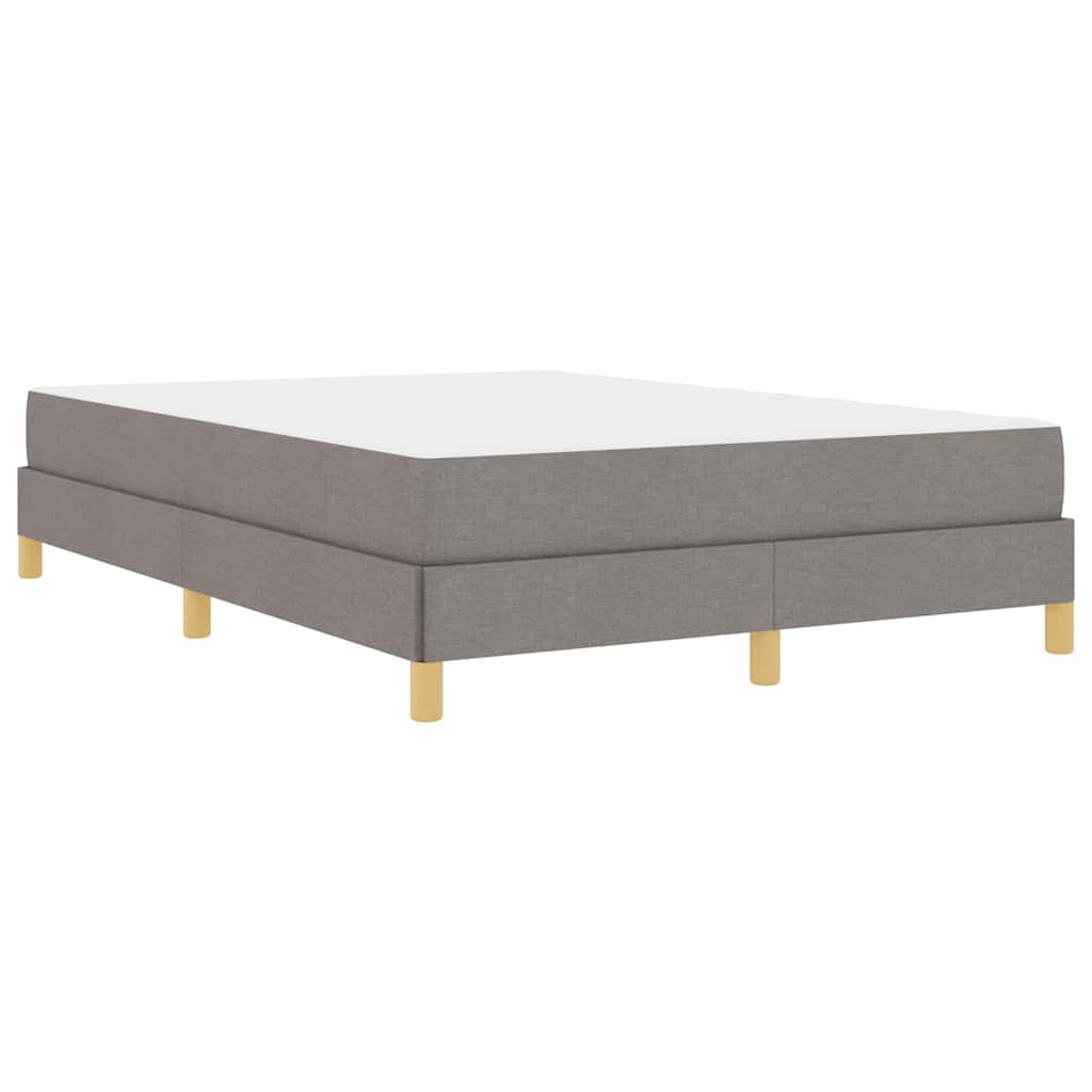 Box Spring Seng Taupe, Brun 160 X 200 Cm Stof, Ingeniørtræ - Billede 2