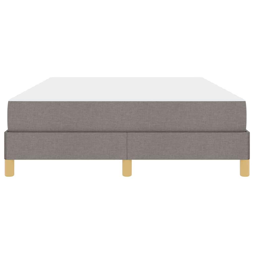 Box Spring Seng Taupe, Brun 160 X 200 Cm Stof, Ingeniørtræ - Billede 7