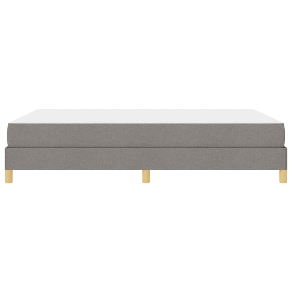 Box Spring Seng Taupe, Brun 160 X 200 Cm Stof, Ingeniørtræ - Billede 8