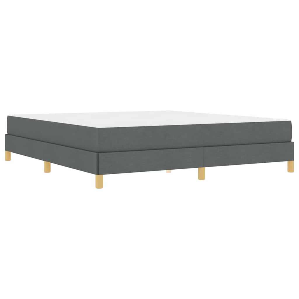 Box Spring Seng Mørkegrå, Brun 180 X 200 Cm Stof, Ingeniørtræ - Billede 2