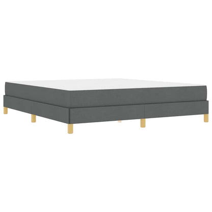 Box Spring Seng Mørkegrå, Brun 180 X 200 Cm Stof, Ingeniørtræ - Billede 2