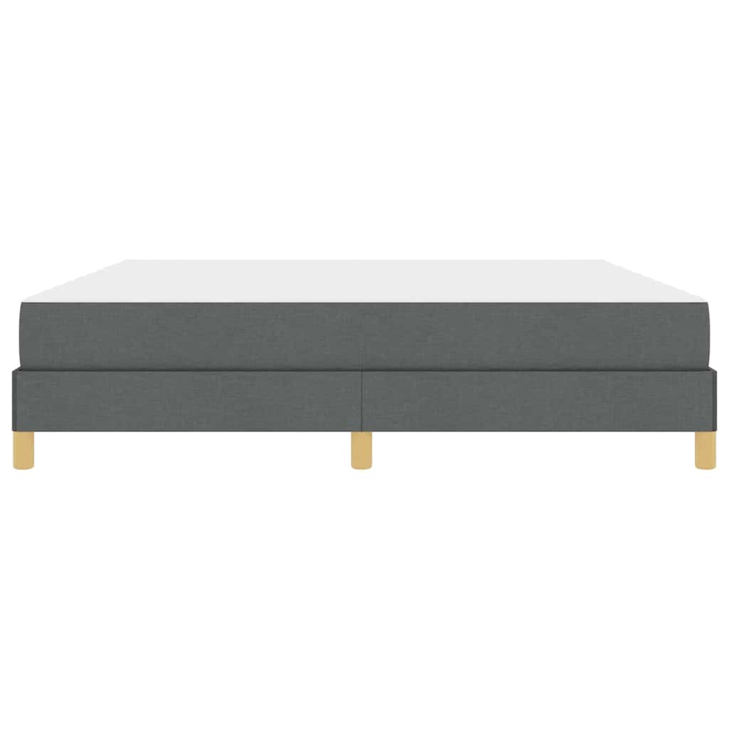 Box Spring Seng Mørkegrå, Brun 180 X 200 Cm Stof, Ingeniørtræ - Billede 7