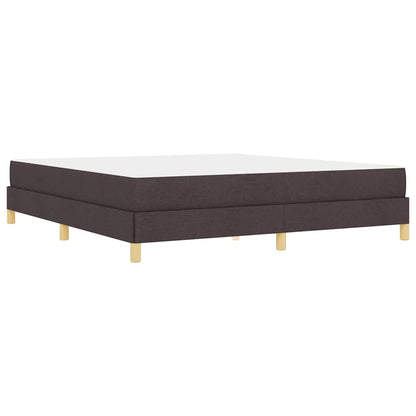 Box Spring Seng Brun 180 X 200 Cm Stof Og Konstrueret Træ - Billede 8