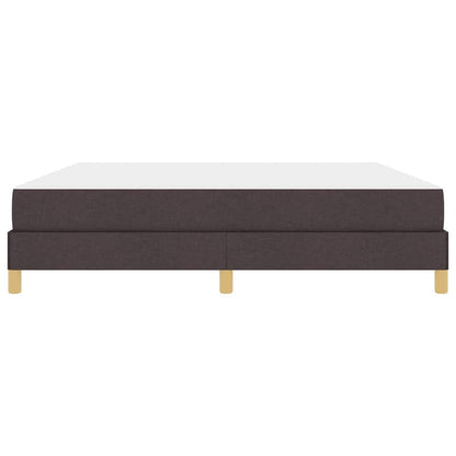 Box Spring Seng Brun 180 X 200 Cm Stof Og Konstrueret Træ - Billede 6