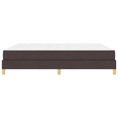 Box Spring Seng Brun 180 X 200 Cm Stof Og Konstrueret Træ - Billede 7