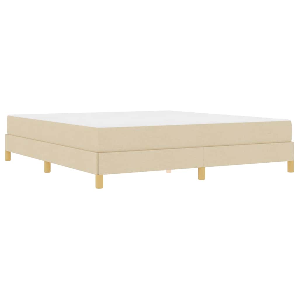 Box Spring Seng Creme Og Brun 180 X 200 Cm - Billede 2