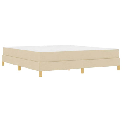 Box Spring Seng Creme Og Brun 180 X 200 Cm - Billede 2