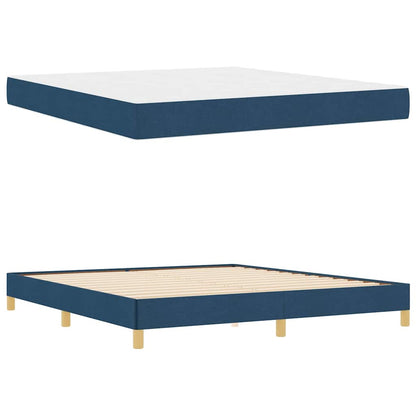 Box Spring Seng Blå Og Brun 180 X 200 Cm - Billede 5