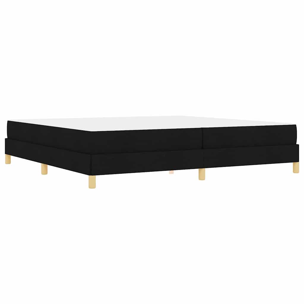 Box Spring Seng Sort, Brun 200 X 200 Cm Stof, Ingeniørtræ - Billede 9