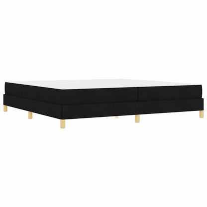 Box Spring Seng Sort, Brun 200 X 200 Cm Stof, Ingeniørtræ - Billede 9